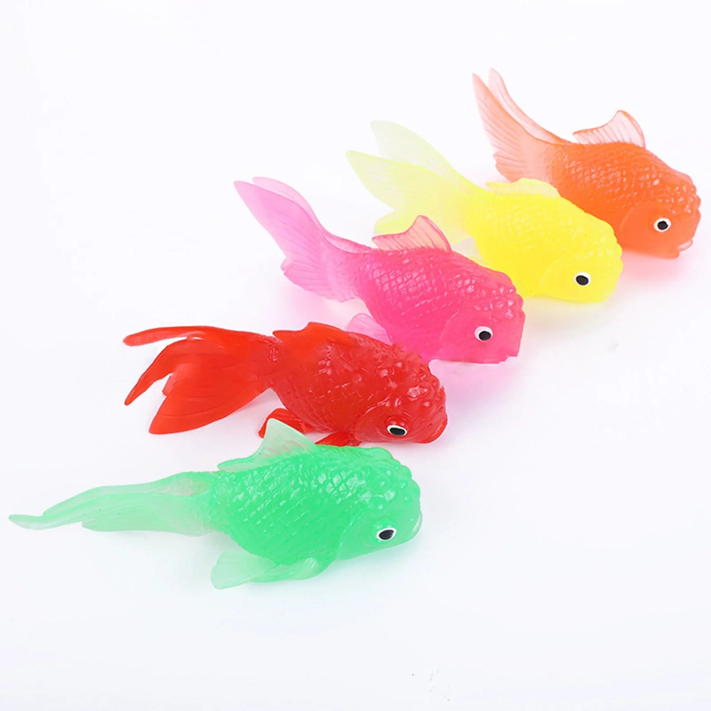 Kids Toys 5PCS Floating Simulation Goldfish 14.5CM Translucent Soft TPR Floating Marine Children'S Fish Fishing Toy Halloween Toys Gifts, Christmas Gifts, Birthday Gifts