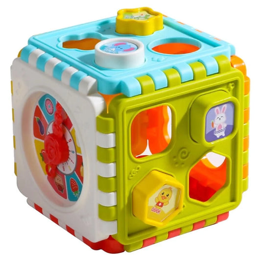 Toddler Plastic Activity Cube Shape Number Sorting Toys Building Blocks